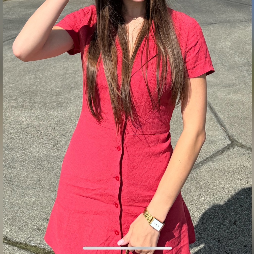 Sunday Best coral mini dress